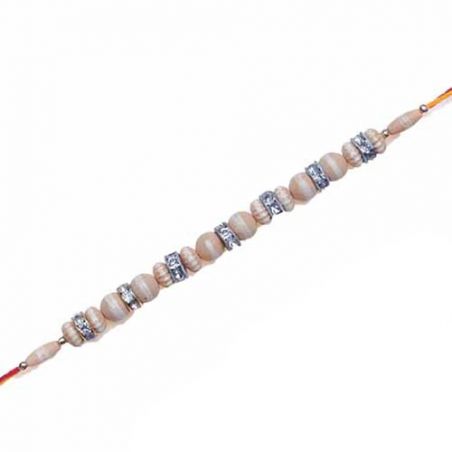 Single Rudraksh Sandalwood Beads Rakhi