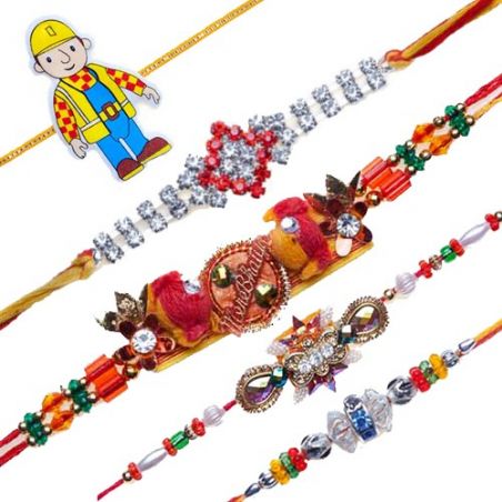 Set Of 5 Rakhi