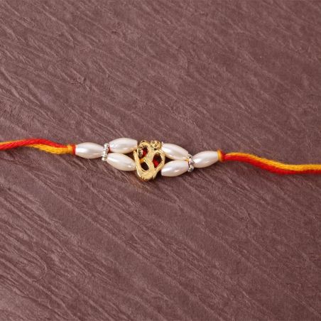 Om Pearl Beads Rakhi