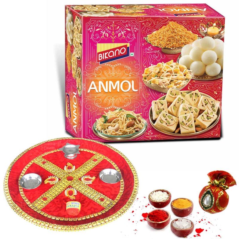 Bikano Anmol with Bhaidooj puja thali