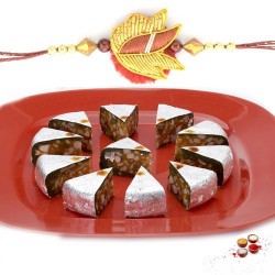 Rakhi with kaju diamond sweets