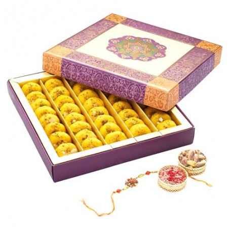 Ghasitaram Rakhi Special  Mawa Peda Kesari Mithai Box