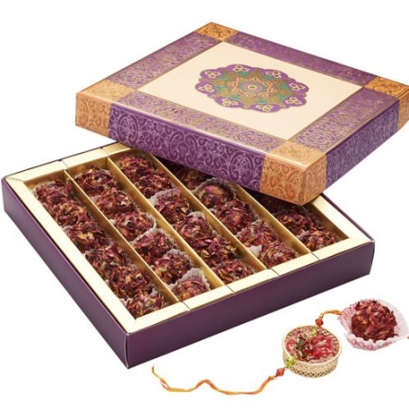 Ghasitaram Rakhi Special Dryfruit Gulkand Ball Mithai Box