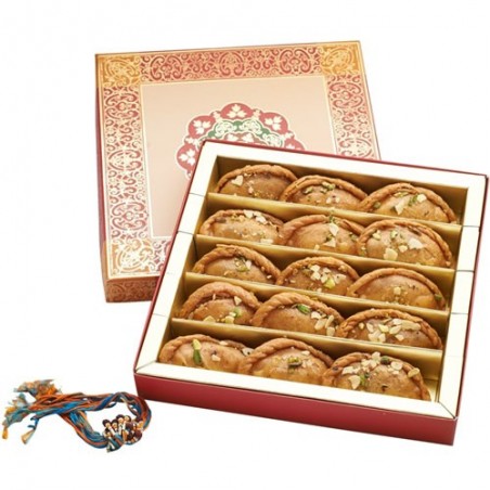 Ghasitaram Rakhi Special Gujiya Sweet Box